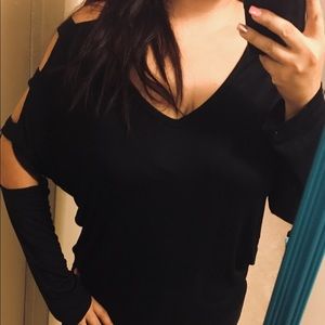 LAST ONE Black long sleeve Top